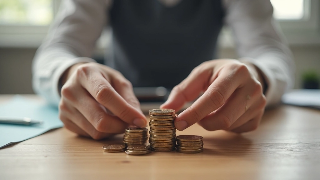 Pessoa analisando gráficos financeiros em tablet com dados de orçamento pessoal